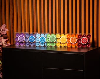 Anahata Heart Chakra Tea Candles / Box of 9 Green Tea Candles For Home / Meditation Candle Set