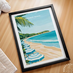 Miramar Beach Florida Travel Wall Art, Florida Coastal Travel Poster, Miramar Beach Travel Print, Minimalist Cityscape Art, Home Decor