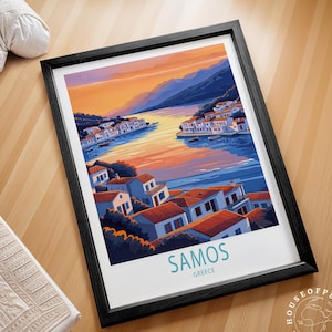 Samos Greece Travel Wall Art, Samos Travel Poster, Greece Travel Print, Custom Travel Poster, Personalised Travel Gifts, Home Decor
