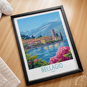Bellagio Italy Travel Wall Art, Italy Travel Print, Bellagio Travel Poster, Home Decor Gifts, Personalised Travel Gifts