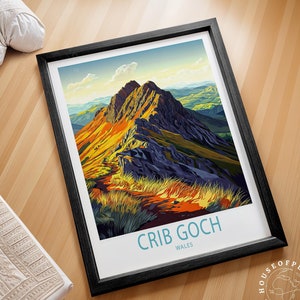 Crib Goch Wales Reise Poster, Krippe Goch Snowdonia National Park Druck, Wales Snowdonia National Park Wandkunst, Hochzeitsgeschenke, Reisegeschenke