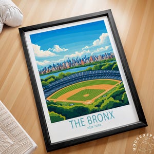Pôster de viagem do Bronx, Nova York, arte de parede de viagem do Bronx, impressão de viagem de Nova York, pôster de viagem personalizado, decoração para casa