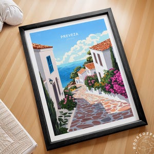 Preveza Griechenland Reisedruck, Griechenland Wand Kunst Druck, Preveza Reise Poster, Minimalistisches Reise Poster, Geburtstagsgeschenke