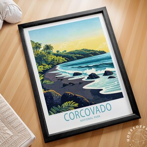 Corcovado National Park Travel Print, Brazil Corcovado Wall Art Print, National Park Travel Poster, Home Decor, Wedding Gifts