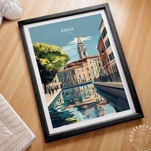 Padua Italy Travel Poster, Italy Travel Wall Art, Padua Travel Print, Minimalist Travel Poster, House Warming Gifts
