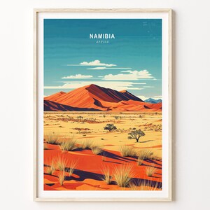 Namibia Travel Poster, Africa Travel Wall Art, Namibia Africa Travel Print, Minimalist Travel Poster, Home Decor Gifts