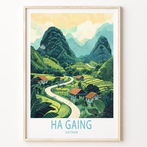 Ha Gaing Vietnam Reise Poster, Vietnam Reise Druck, Ha Gaing Wand Kunst Druck, House Warming Geschenke, Geburtstagsgeschenk