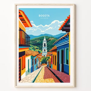Bogota Colombia Poster, Bogota Colombia Wall Art, Bogota Travel Print, City Personalised Gifts, Birthday Present