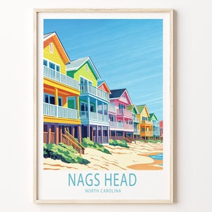 Nags Head North Carolina Druck, Reisegeschenk, Reisegeschenk, Reisegeschenk, Hochzeitsgeschenk, Geburtstagsgeschenk