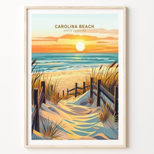 Carolina Beach North Carolina Poster, Carolina Beach Wall Art, North Carolina Travel Print, Birthday Gifts, Travel Gifts