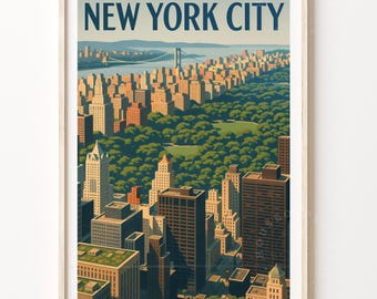 New York City Wall Art, New York Travel Poster, NYC United States Travel Print, Custom Travel Poster, Wedding Gifts