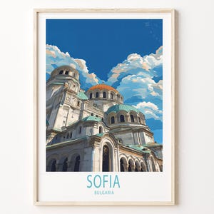 Sofia Bulgaria Travel Print, Bulgaria Travel Poster, Sofia Travel Wall Art, Birthday Present, Wedding Present, Home Decor