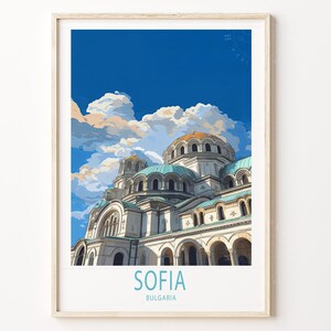 Sofia Bulgaria Travel Poster, Bulgaria Travel Print, Sofia Wall Art Print, Home Decor Gifts, Personalised Travel Gifts
