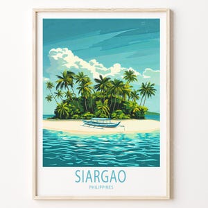 Siargao Philippinen Reise Poster, Siargao Reise Poster, Philippinen Wand Kunst Druck, Geburtstagsgeschenk, Home Decor