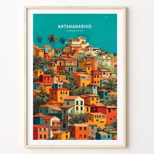 Antananarivo Madagascar Travel Print, Madagascar Travel poster, Antananarivo Wall Art Print, Minimalist Travel Poster