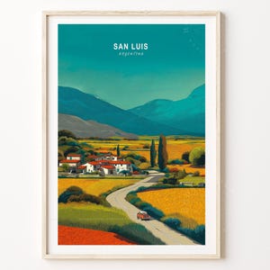 San Luis Argentina Travel Print, Argentina Travel Poster, San Luis Wall Art Print, Minimalist Travel Poster, Home Decor