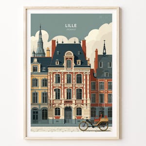 Lille France Travel Poster, France Wall Art, Lille Print, Housewarming  Gifts, Birthday Gifts, Custom Travel Poster