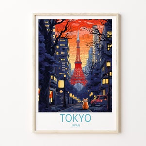 Tokyo Japan Asia Travel Print, Japan Tokyo Travel Poster Print, Tokyo City Wall Art, Japan Tokyo Travel Wall Decor, Birthday Gift