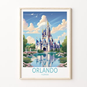 Orlando Travel Poster, Orlando Florida Poster Print, Florida Custom Travel Print, Personalized Travel Poster, Birthday Gifts