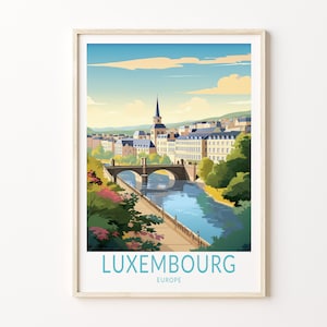 Luxembourg Travel Poster, Luxembourg Europe Travel Wall Decor, Europe Luxembourg Wall Art, Birthday Travel Gifts, Traveler Poster