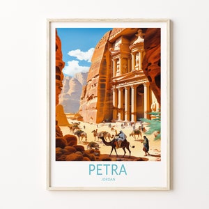 Petra Jordan Print Wall Art, Petra Jordan Travel Poster, Petra Wall Art, Traveler Wall Decor, Traveler Gift,Travel Poster