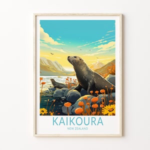 Kaikoura New Zealand Print Wall Art, Kaikoura New Zealand Poster, New Zealand Wall Art, New Zealand Travel Print, Kaikoura Travel Gift