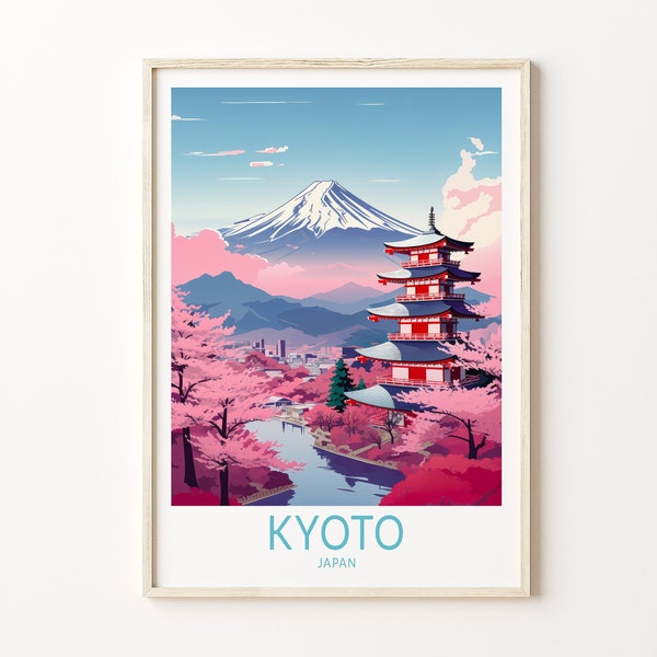 Kyoto Japan Travel Wall Art Travel, Kyoto Travel Fuji Wall Art, Japanese Poster, Japanese Print, Japanese Trinational Food Art