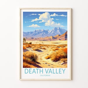 Impresión de arte mural del Parque Nacional del Valle de la Muerte, póster del Valle de la Muerte, arte mural del Parque Nacional del Valle de la Muerte en California, regalo de viaje