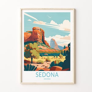Sedona National Park Print Wall Art, Sedona Arizona Poster, National Park Wall Art, Sedona Travel Print, Birthday Gift