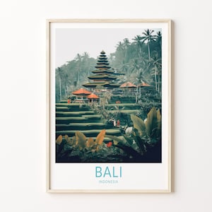 Bali Travel Poster, Bali Indonesia Wall Art, Indonesia Travel Home Decor Wall Art City Travel Poster Gifts, Bali Poster, Bali Travel Print