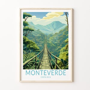 Monteverde Costa Rica Travel Print, Monteverde Costa Rica Travel Poster Print, Costa Rica Wall Art, Costa Rica Travel Wall Decor