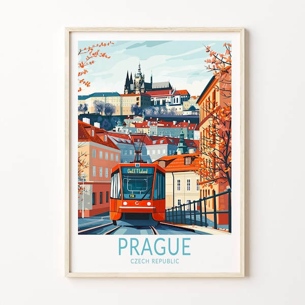 Prague Czech Republic Poster, Prague Travel Wall Art, Europe Prague Print, Czech Republic Travel Gifts, Personalised Present