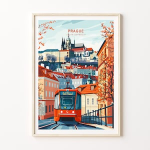 Prague Travel Print, Czech Republic Travel Wall Art, Prague Europe Poster, Prague Travel Home Decor, Personalised Gifts