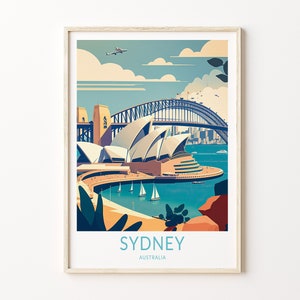 Sydney Travel Print, Sydney Australia Travel Art Poster, Home Decor Wall Art, City Travel Print, Travel Gifts