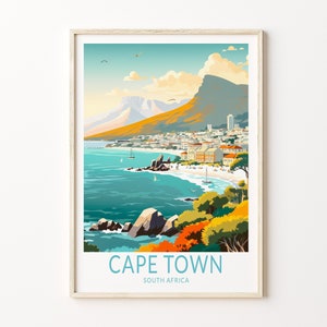 Cape Town South Africa Travel Poster, Cape Town Poster Print, Custom travel poster, Personalized travel poster, Birthday Gifts