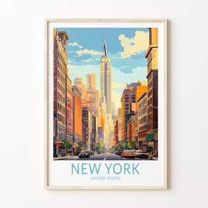 New York Travel Print, New York City Travel Poster, New York Wall Art Travel Poster, Travel Print, Traveler Home Decor