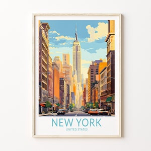 New York Reisedruck, New York City Reiseplakat, New York Wandkunst Reiseplakat, Reisedruck, Reisender Wohnkultur