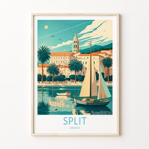 Split Kroatien Reise-Print, Split Kroatien Poster-Druck, Split Wand-Kunst, Kroatien-Wand-Dekor, Kroatien Reise, Geburtstagsgeschenk
