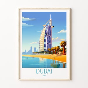 Dubai travel poster, United Arab Emirates Poster Print, Dubai city Custom travel print, Personalized Travel Poster, Birthday Gifts