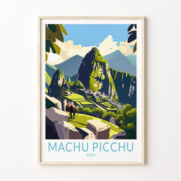 Machu Picchu Peru Reise-Druck, Machu Picchu Poster, Peru Wandkunst, Peru Machu Picchu Wanddekor, Anden