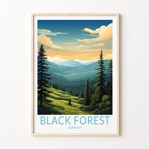 Schwarzwald Deutschland Reiseplakat Wandkunst, Schwarzwald Deutschland Reiseplakat, Europa Reiseplakat, Schwarzwald Deutschland