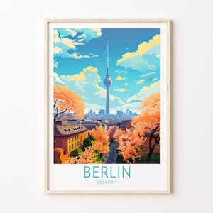 Berlin Germany Travel Print Wall Art, Berlin Germany Travel Poster, Europe Travel Poster, Germany Traveler Home Décor, Traveler Gift