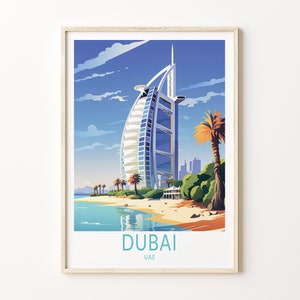 Dubai travel poster, United Arab Emirates Poster Print, Dubai city Custom travel print, Personalized Travel Poster, Birthday Gifts