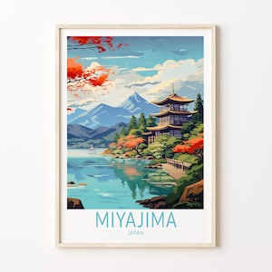 Miyajima Japan Travel Wall Art Travel, Miyajima Travel Fuji Wall Art, Japanese Poster, Japanese Print, Japanese Home decor Gifts