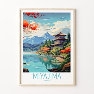 Miyajima Japan Reise Wandkunst Reise, Miyajima Reise Fuji Wandkunst, japanische Poster, japanischer Druck, japanische Wohnkultur Geschenke