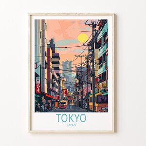 Tokyo Japan Travel Poster, Japan City Poster, Tokyo Wandkunst, Tokyo Stadtbild, japanische Dekoration, Geburtstagsgeschenk, personalisierte Geschenke