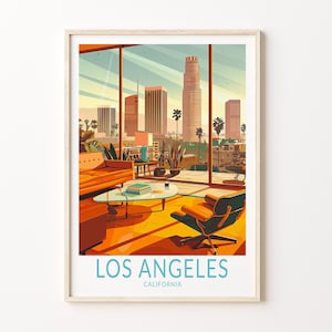 Los Angeles California Poster, California Wall Art Decor, Los Angeles California Home Decor, Personalised Gift, Birthday Present