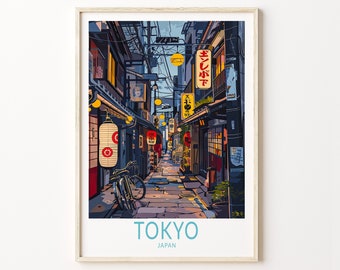 Tokyo Travel Print, Tokyo Japan Wall Art, Tokyo Gifts, Japan City Poster, Travel Poster, Wedding Gifts, Birthday Gifts