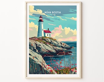 Nova Scotia Canada Travel Print, Canada City Wall Art, Nova Scotia Custom Travel Poster, Home Decor, Personalised Gifts
