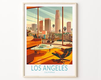 Los Angeles California Poster, California Wall Art Decor, Los Angeles California Home Decor, Personalised Gift, Birthday Present